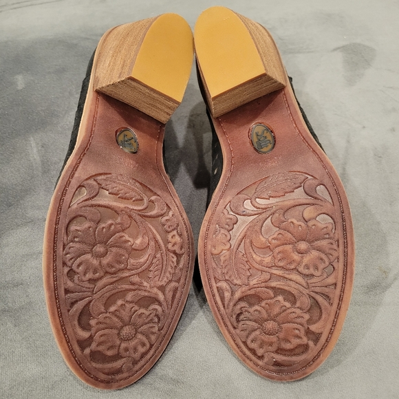 Sofft Leather Peep Toe Ankle Bootie Heel Size 8.5 - Picture 5 of 10